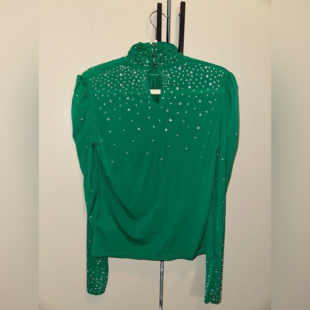 NWOT Paco Rabanne x HM Embellished Sequin Top Green Size Small - Picture 4 of 6